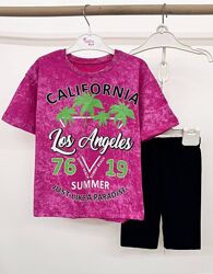 Комплект для дівчинки футболка та треси 