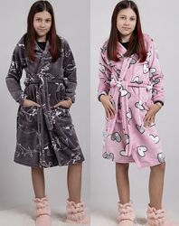 Халат теплий махровий підлітковий для дівчинки