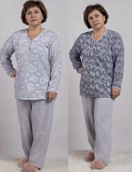 Піжама тепла жіноча начос великого розміру 52-66