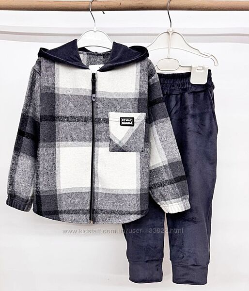 Костюм сорочка кашемір капюшон штани велюр