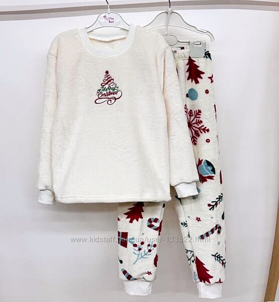 Піжама тепла махрова підліткова для дівчат хлопчиків