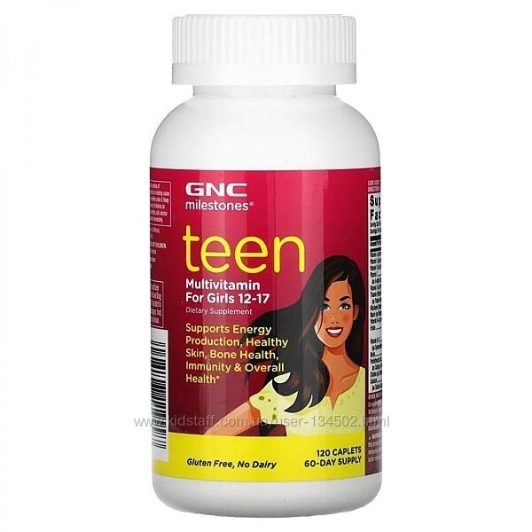 Вітаміни для дівчаток GNC Milestones Teen Multivitamin for Girls 12-17. Ори