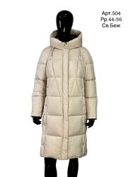 Зимова подовжена куртка-пуховик mangelo, р.44-56