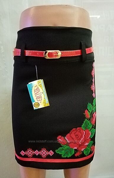 Спідниці з вишивкою. троянди. 140-158. veronika.