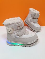 Зимові термо-чоботи BIKI LED-вогні 23-27р A-B01451-D