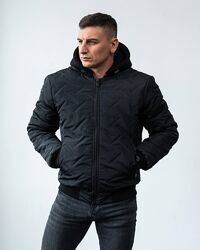 Куртка - бомбер, зі знімним капюшоном осінь-тепла зима