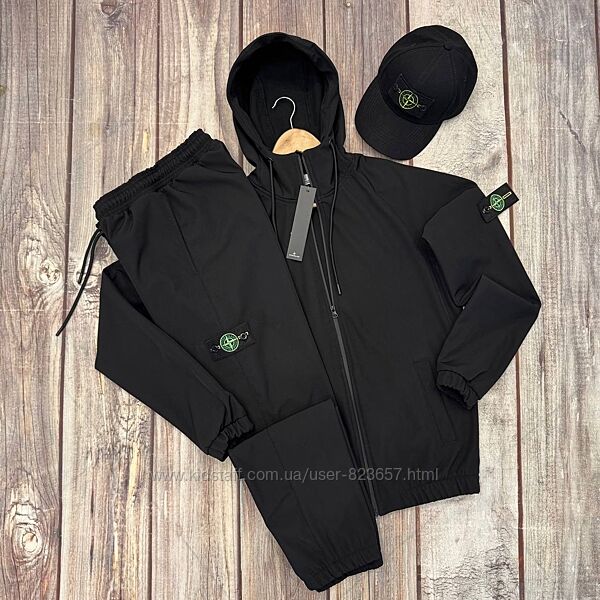 Чоловічий демісезонний костюм Stone Island SoftShell софтшел осінь зима 