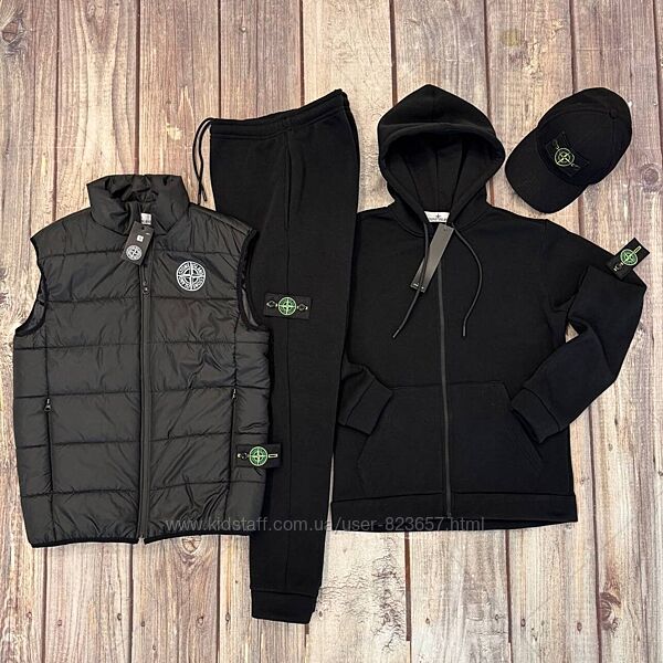 Теплий спортивний костюмжилеткафутболкакепка The Stone Island 4 кольори