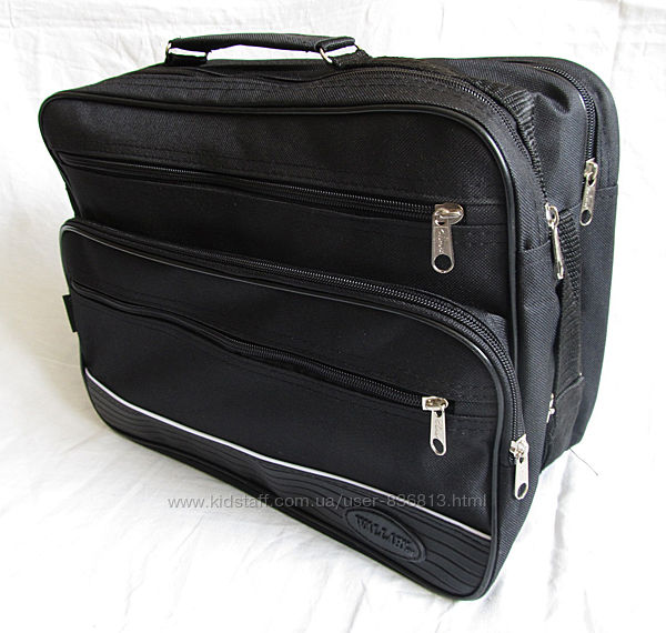 Чоловіча сумка es2650 чорна барсетка через плече папка портфель А4