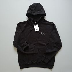 Тепла чорна толстовка унісекс just hype uk, р. L/XL