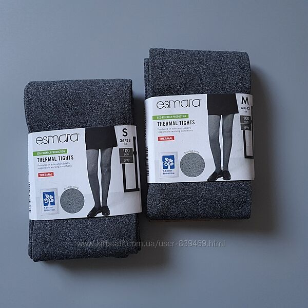 Жіночі теплі термоколготки з мікроначісом 100 Den Esmara Німеччина, S, M