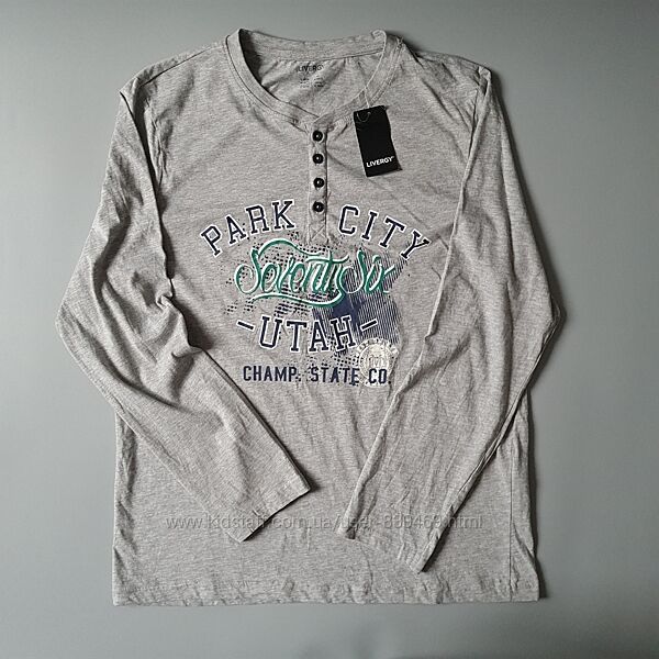 Лонгслів чоловічий футболка з довгим рукавом Livergy Німеччина, р. М 48/50