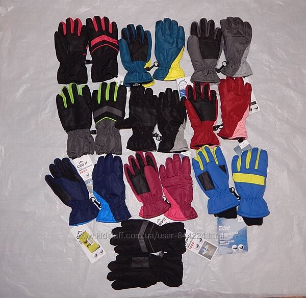 Lupilu Crivit перчатки краги рукавиці термо лижні АКЦІЯ