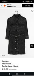 Джинсовое короткое платье Bershka новое XS
