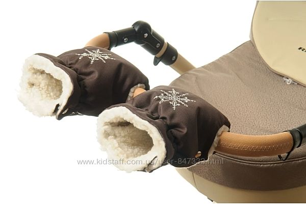 Муфты рукавицы на овчине "Снежинка"
