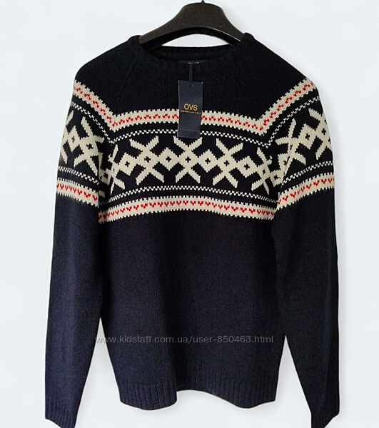Мужской вязаный теплый свитер OVS размер M