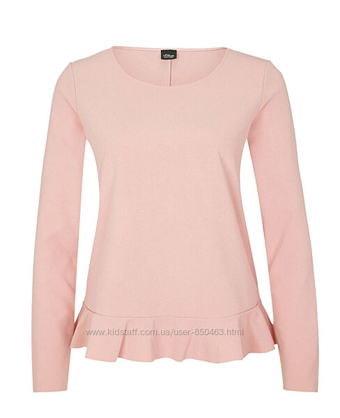 Пудрова жіноча блуза з крепової тканини S. Oliver