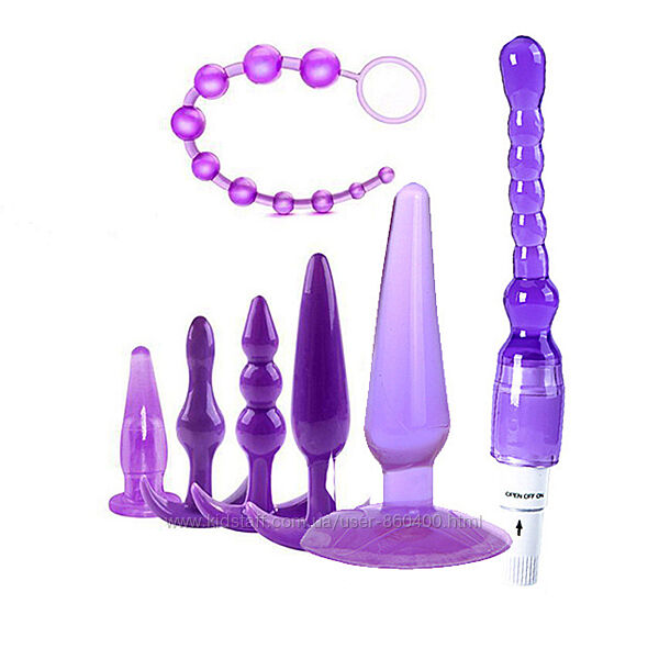 Набір анальних пробок з вібратором