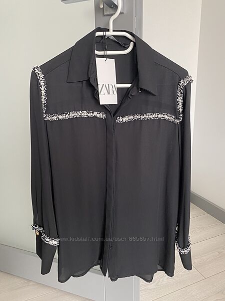 Шифонова сорочка Зара Zara 