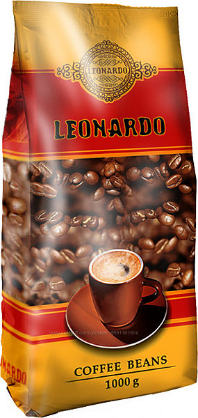 Кава в зернах Leonardo 1 кг