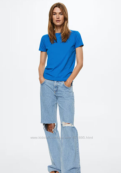 Футболка базова, жіноча mango, хс, бавовна 100