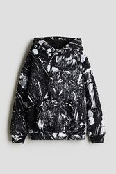 Новий утеплений худі з принтоми графіті h&m 12-14 років