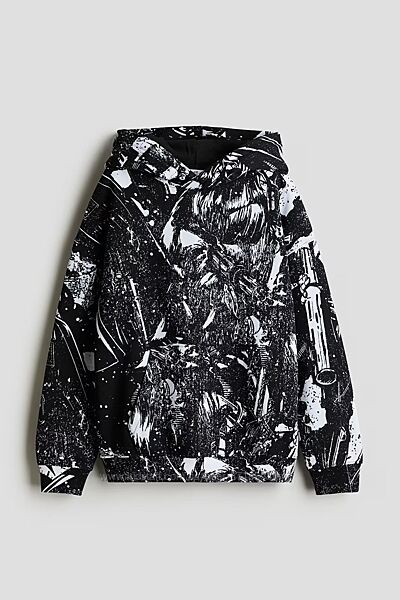 Новий утеплений худі з принтоми графіті h&m 12-14 років