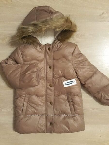 Куртка зимняя удлиненная для девочки на 4-5 лет Англия