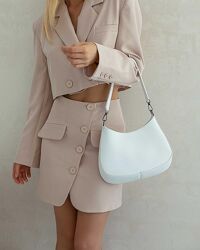 Сумка багет з екошкіри