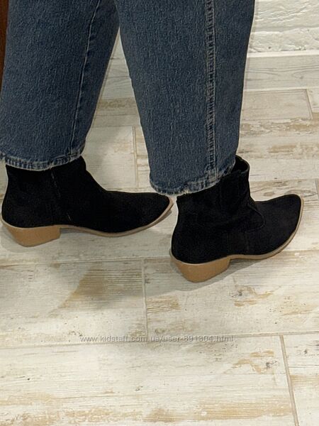 Козаки, ботинки з натуральної замші , 25,5 см