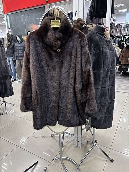 Норковый полушубок стильный