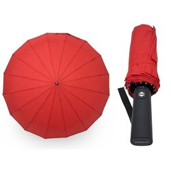 Парасолька автомат червона 16 спиць toprain