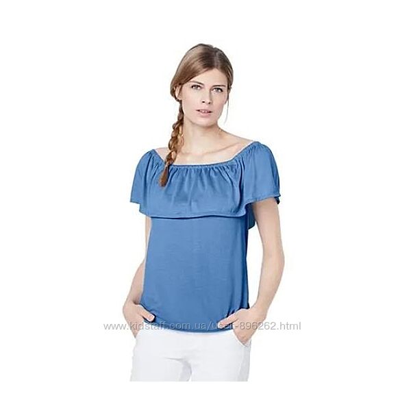 Красивый женский топ, футболка с воланом от tcm Tchibo чибо, Германия, L-XL