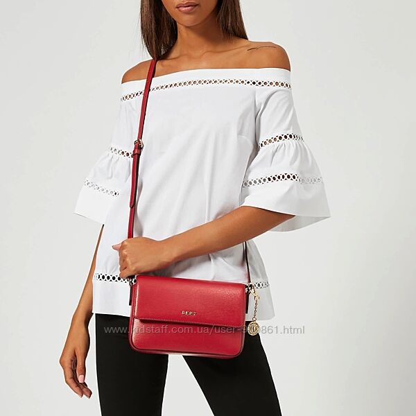 Сумка шкіряна DKNY Bryant Flap crossbody R12EL467 оригінал. 2500 відгуків