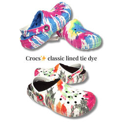 Знижка 20 Crocs Classic Lined Tie Dye утеплені сабо оригінал крокси
