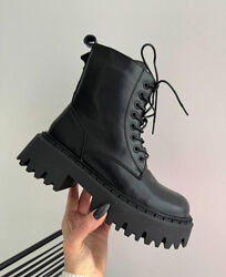 Натуральна шкіра зимові черевики берці шкіряні 