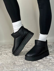 Шкіряні угги натуральна шкіра уггі жіночі зимові черевики 