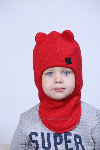 Детская зимняя шапка шлем шапочка для детей  42 44 46 48