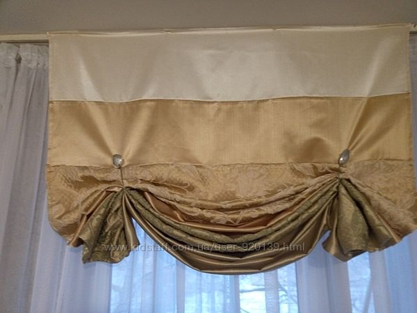 шторы с отделкой портьеры римская 
