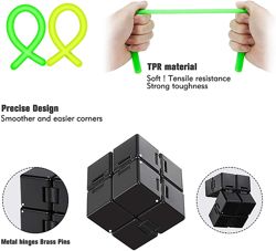 Антистресс Бесконечный куб  фиджет куб Infinity Cube черный 