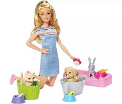 Кукла Барби набор купай и играй, Barbie Play and Wash Pets, оригинал