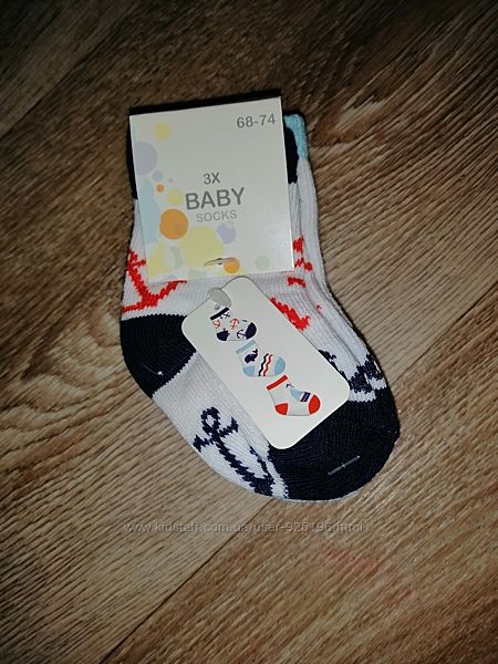 Носочки для новорожденных 3 пары