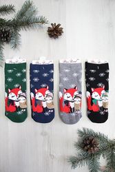 Шкарпетки махрові зі звірятами Fox and Owl Pier Lone