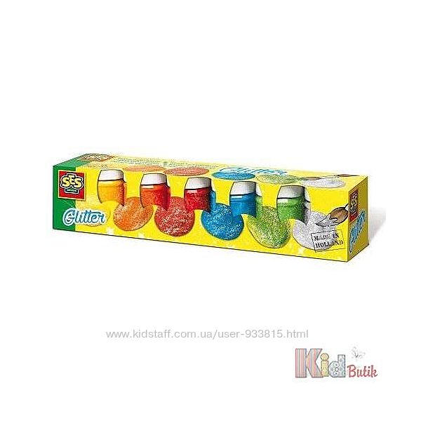 Гуаш БЛИСК 6 кольорів у пластикових баночках Ses