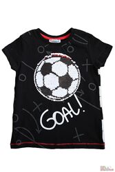 Футболка Goal чорного кольору для хлопчика Mackays
