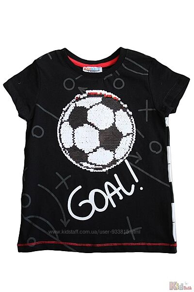 Футболка Goal черного цвета для мальчика Mackays