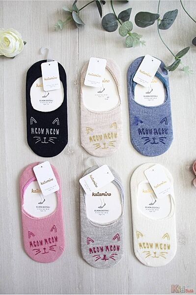 Шкарпетки слідочки Meow Meow для дівчинки 9-10 років Katamino