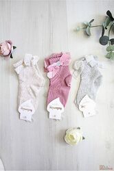 Шкарпетки ажурні з велюровим бантом для дівчинки 9-10 років Katamino
