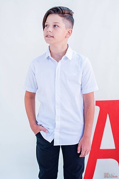 Рубашка белого цвета для мальчика A-yugi Jeans