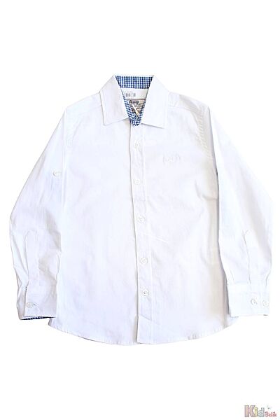 Рубашка классического кроя с небольшим эмблемой для мальчика A-yugi Jeans